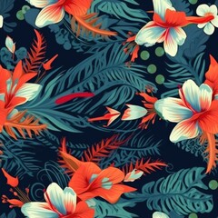 Elegant red and white floral pattern featured in this stunning stock photo