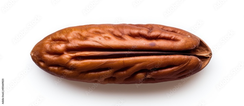 Aufkleber pecan nut isolated on white background with copy space for your text top view flat lay