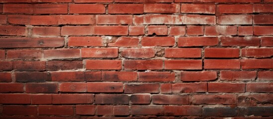 Naklejka premium Empty old red brick wall background. copy space available