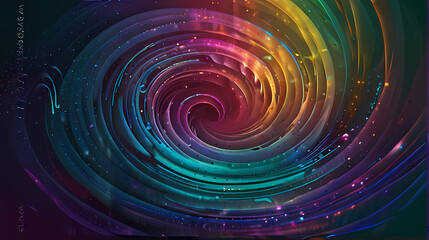 Colorful Abstract Background With Hologram Swirl Theme
