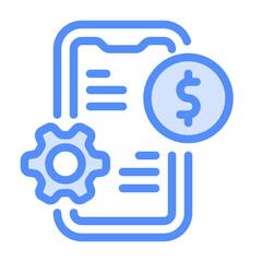 Mobile Icon With Lineal Color Style