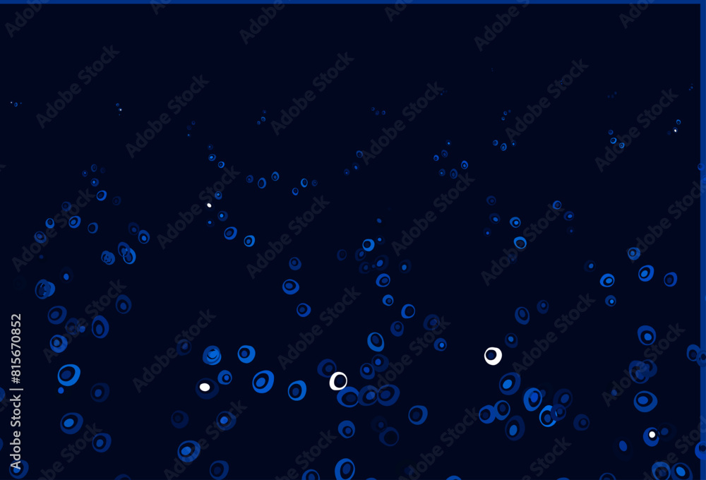 Poster light blue vector pattern with spheres.