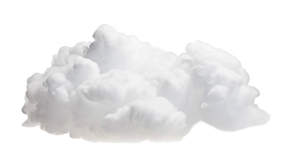 Cutout clean white cloud transparent png background.
