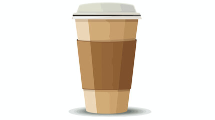 Takeaway coffee cup. Take-away paper mug covered 