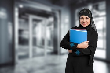 Middle-eastern arab businesswoman working in the office