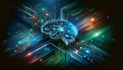 technology background with globe