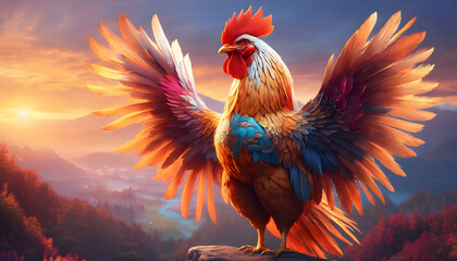 Obraz premium chicken beautiful chicken picture beautiful chicken 