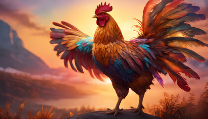 Fototapeta premium chicken beautiful chicken picture beautiful chicken 