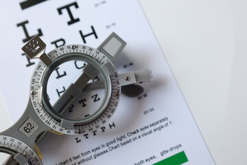 Glasses eye test 