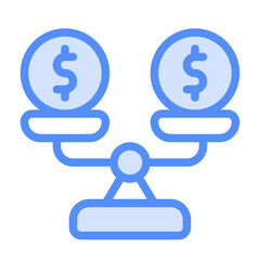 Scale Icon With Lineal Color Style