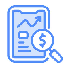 Tablet Icon With Lineal Color Style