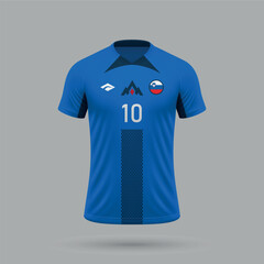 3d realistic soccer away jersey Slovenia national team 2024