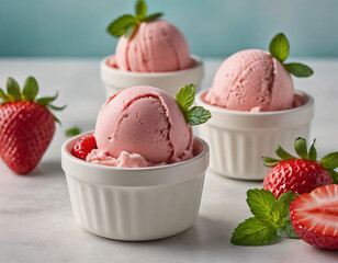 Lody truskawkowe