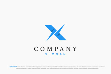 logo letter x modern business abstract