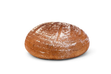 Rye bread isolated on white background.
