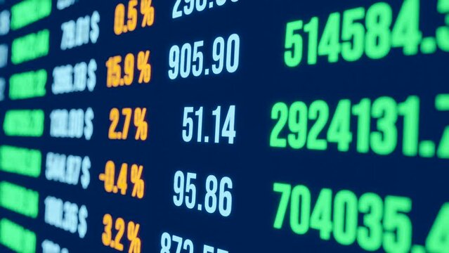 Close-up data spreadsheet with numbers, financial figures. Business report, calculation, analyzing data, corporate business, production or sales statistic, merchandising.