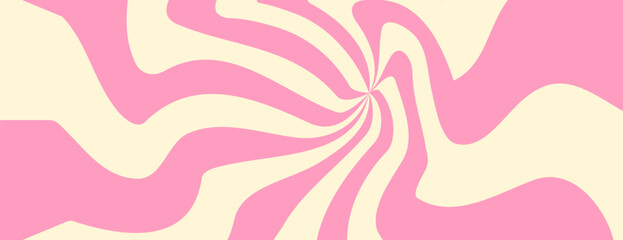 Fototapeta na wymiar Sweet Strawberry Milk Background. Pink Ice Cream Spiral Backdrop. Candy Confectionary Abstract Frame for Banner and Advertising Template.