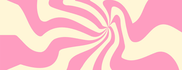 Sweet Strawberry Milk Background. Pink Ice Cream Spiral Backdrop. Candy Confectionary Abstract Frame for Banner and Advertising Template.