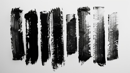 Row of Brush Marks, Each Mark in Monochrome
