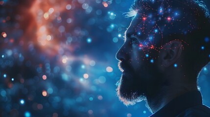 The concept of the human brain.