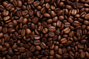Fototapeta premium Roasted coffee beans background.