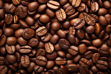 Obraz premium Roasted coffee beans background.