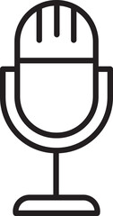 Microphone Icon Line Art