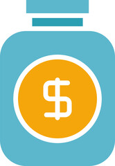 Dollar Money Jar Icon
