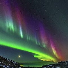 rainbow in the night