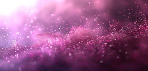 Roseate haze sparkles with abstract specks, a romantic dream.