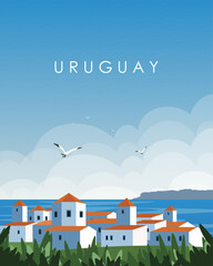 Fototapeta premium Uruguay travel poster