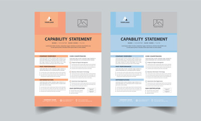 Capability Statement Template Design.