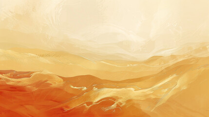 an abstract composition inspired by the golden sands of the desert, with warm tones of beige, tan,...