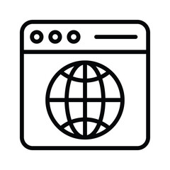 Visually perfect icon of global website in modern style