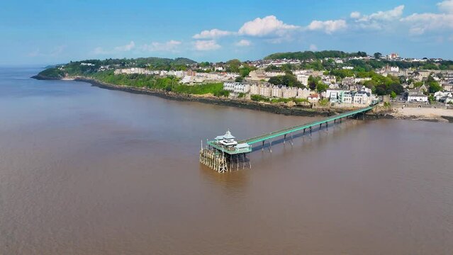 Revealing Clevedon Pier in the Bristol Channel.