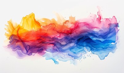 colorful watercolor painted overlay on painting paper backgrounds