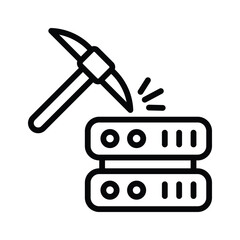 Creative icon of data mining, easy to use and download