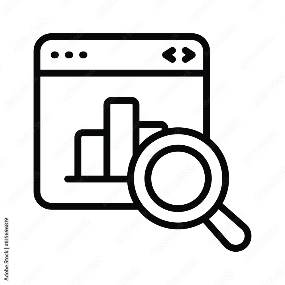 Wall mural an icon of web analysis in trendy style isolated on white background