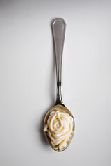 Mayonaise on spoon
