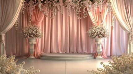 portrait backdrop luxury wedding and advertising