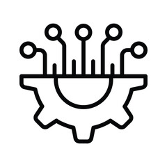 Get your hands on this beautifully designed icon of data integration, digital technology vector