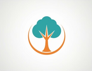 logo arbre et nature, paysagiste rond en dessin ia