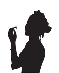 silhouette of woman love vector eps