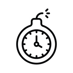 Deadline, timebomb, limited time offer icon design