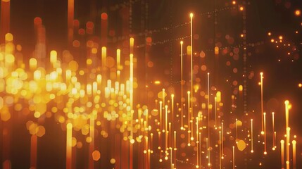Obraz premium Glowing abstract light particle background in warm tones