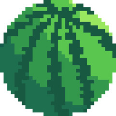 Watermelon Fruit Pixel Art