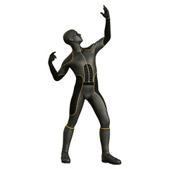 Bodysuit Superhero Fashion Cloth isolated 3d rendered illustration