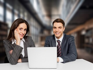 Tech professionals team in a coworking office
