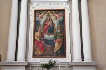 Nemi - Dipinto di Santa Maria del Pozzo con i santi Filippo e Giacomo