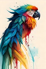 Obraz premium parrot on a branch